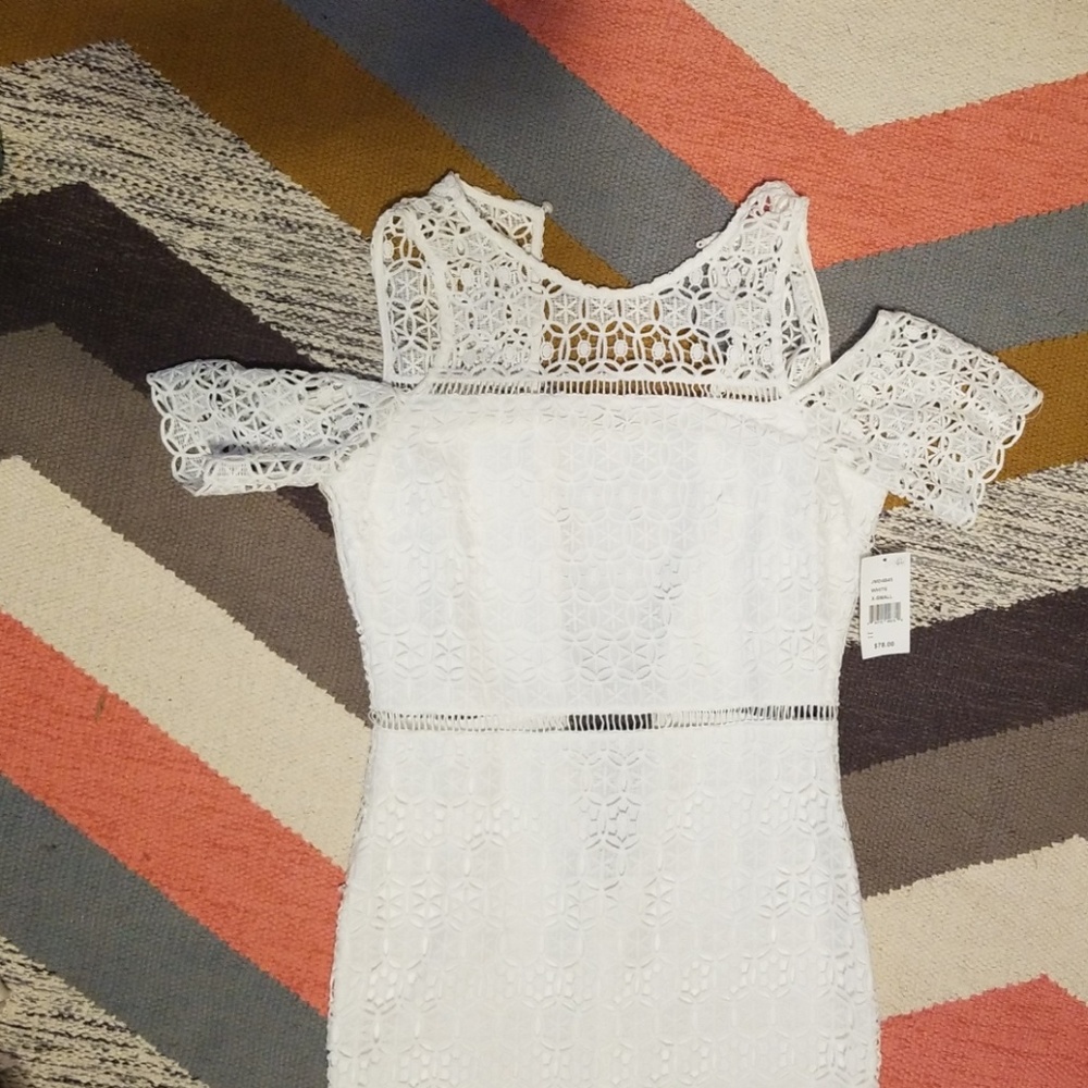 Bloomingdales brand new white dress with tags.